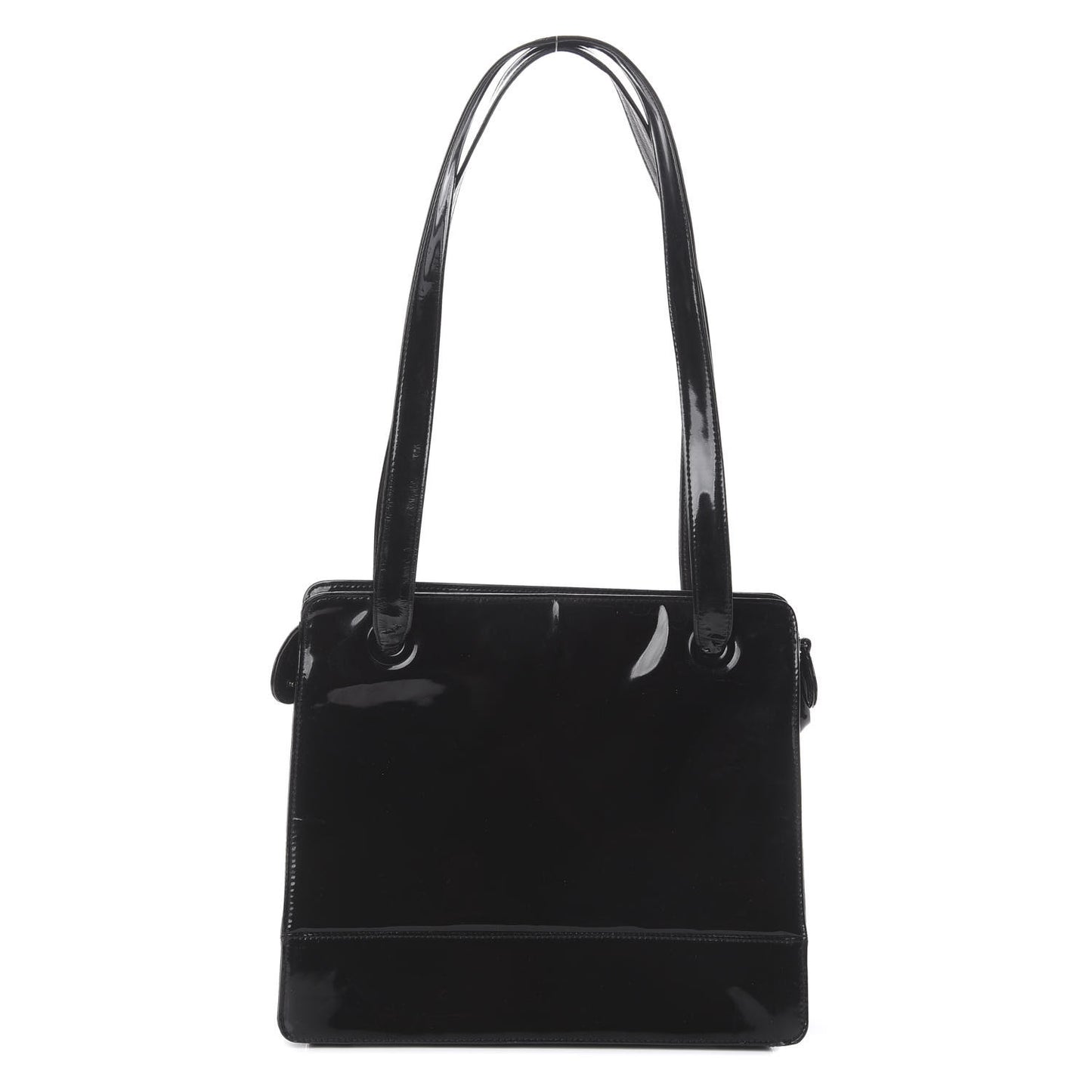 Patent Shoulder Bag Black