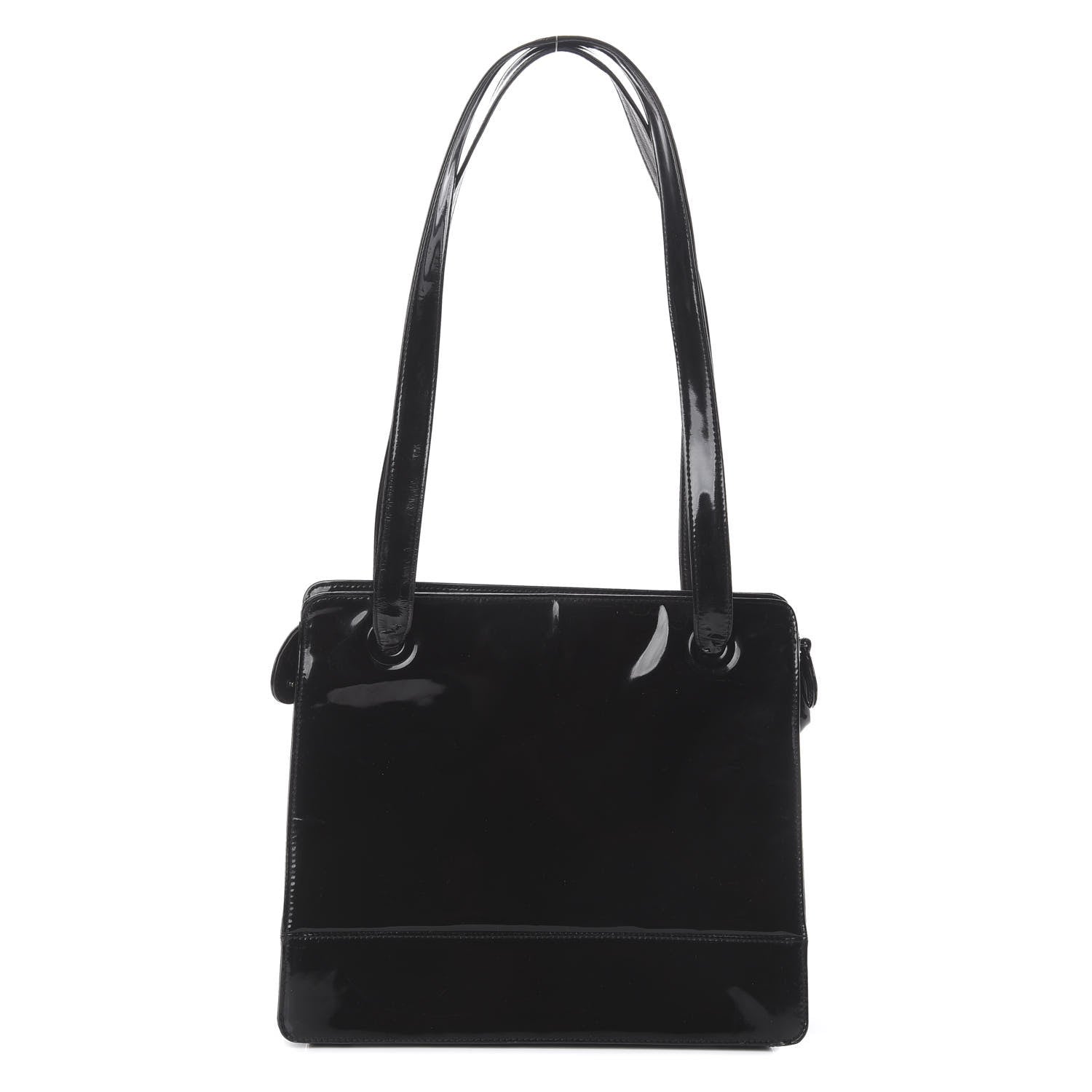 Chanel Patent Shoulder Bag Black 1 of 8