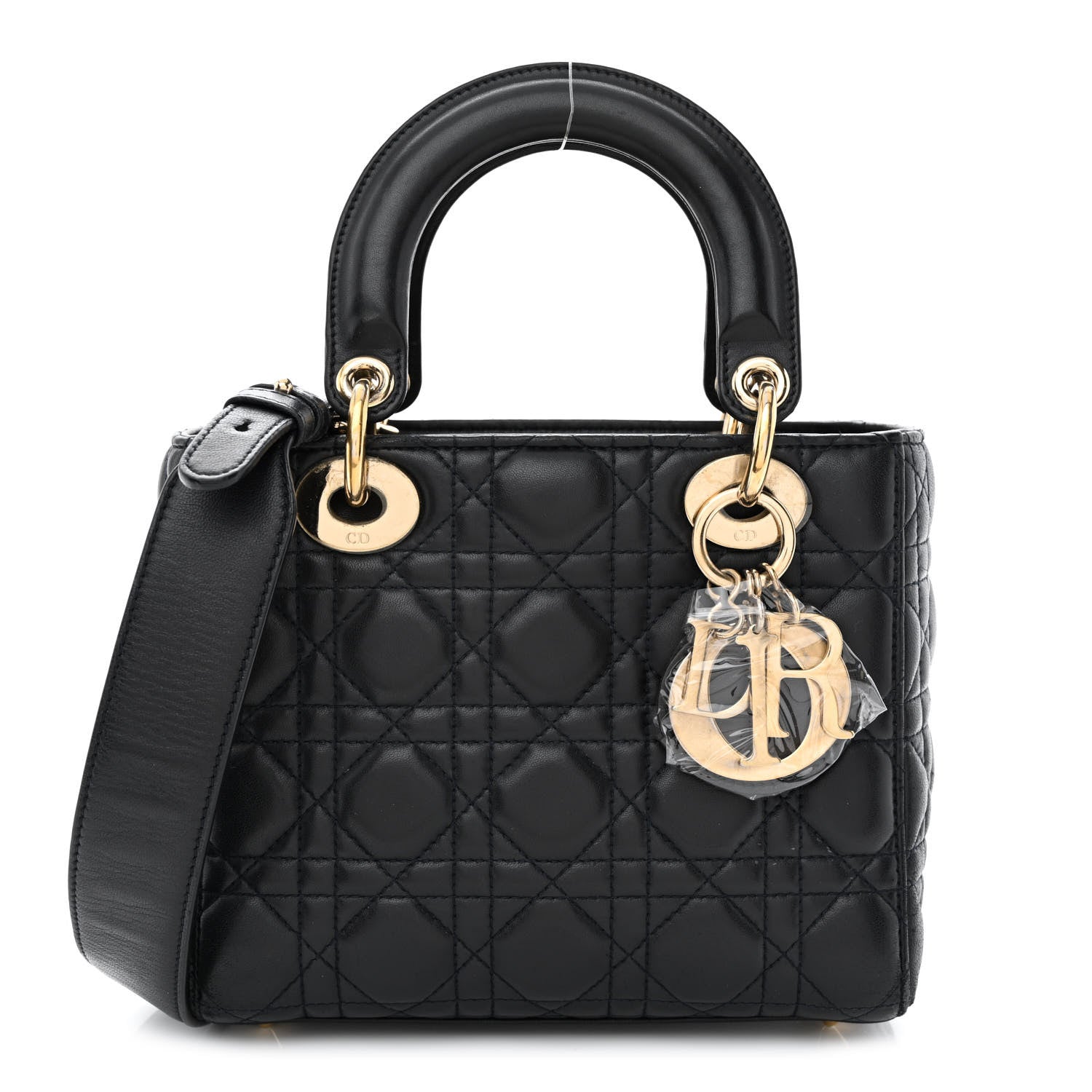 Christian Dior Lambskin Cannage Small Lucky Badges My Lady Dior Black 1 of 14