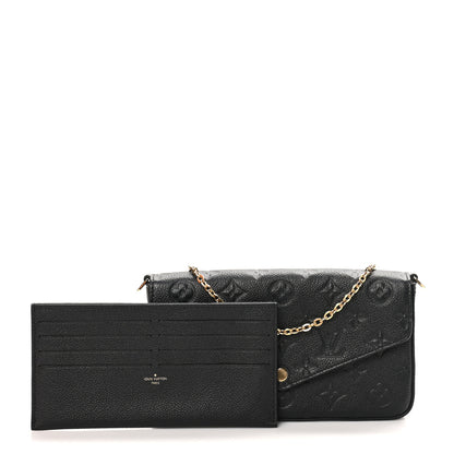 Louis Vuitton Empreinte Pochette Felicie Chain Wallet Black 3 of 11