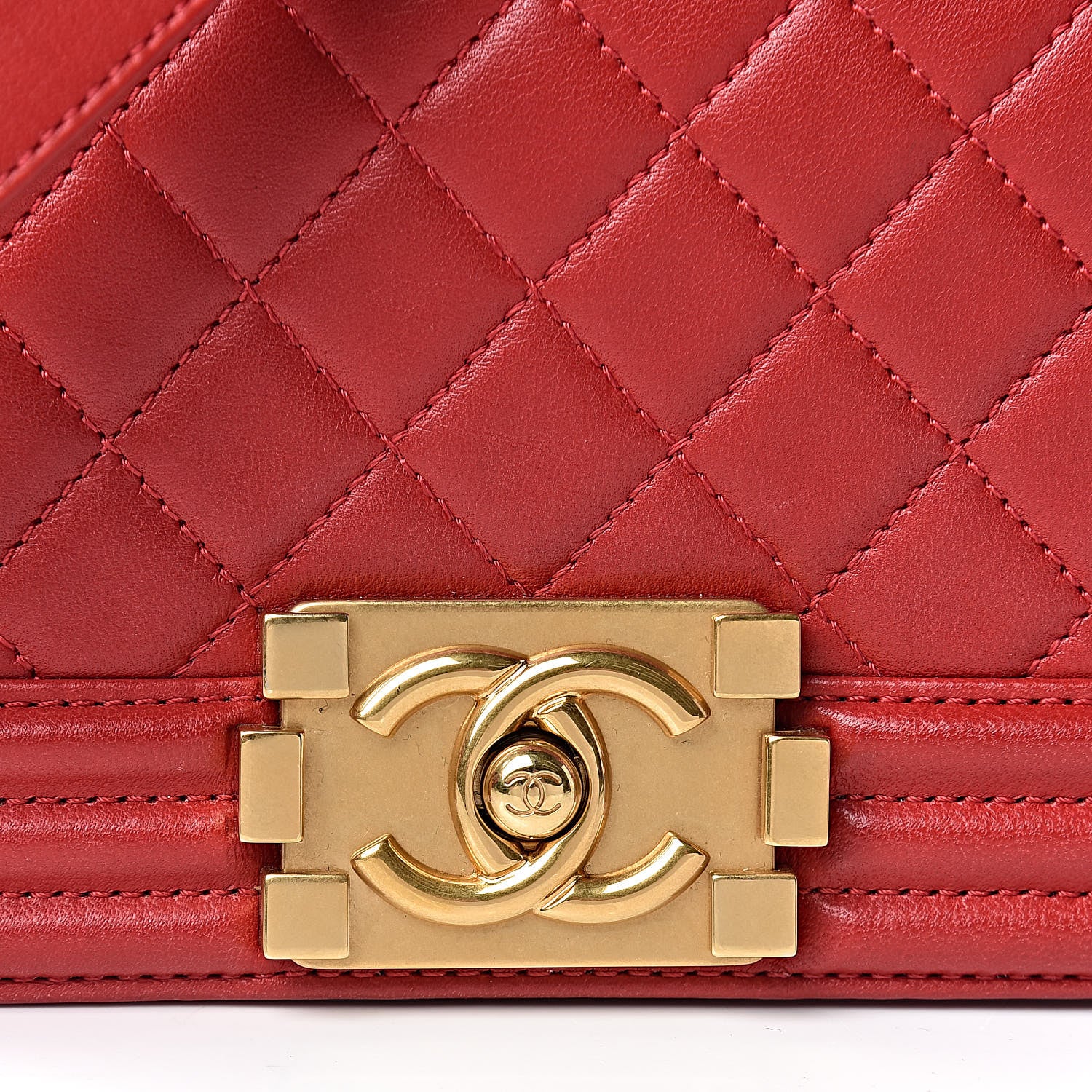 Chanel Lambskin Quilted Small Boy Flap Dark Red 8 of 10