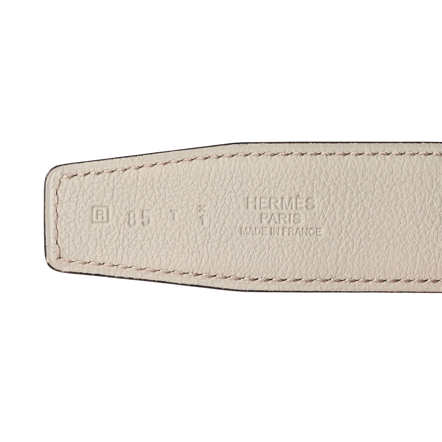 Box Togo 32mm Belt Strap 85 34 Havane Gris Perle