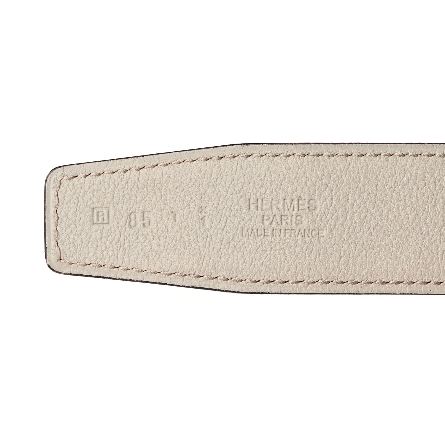 Hermes Box Togo 32mm Belt Strap 85 34 Havane Gris Perle 5 of 8