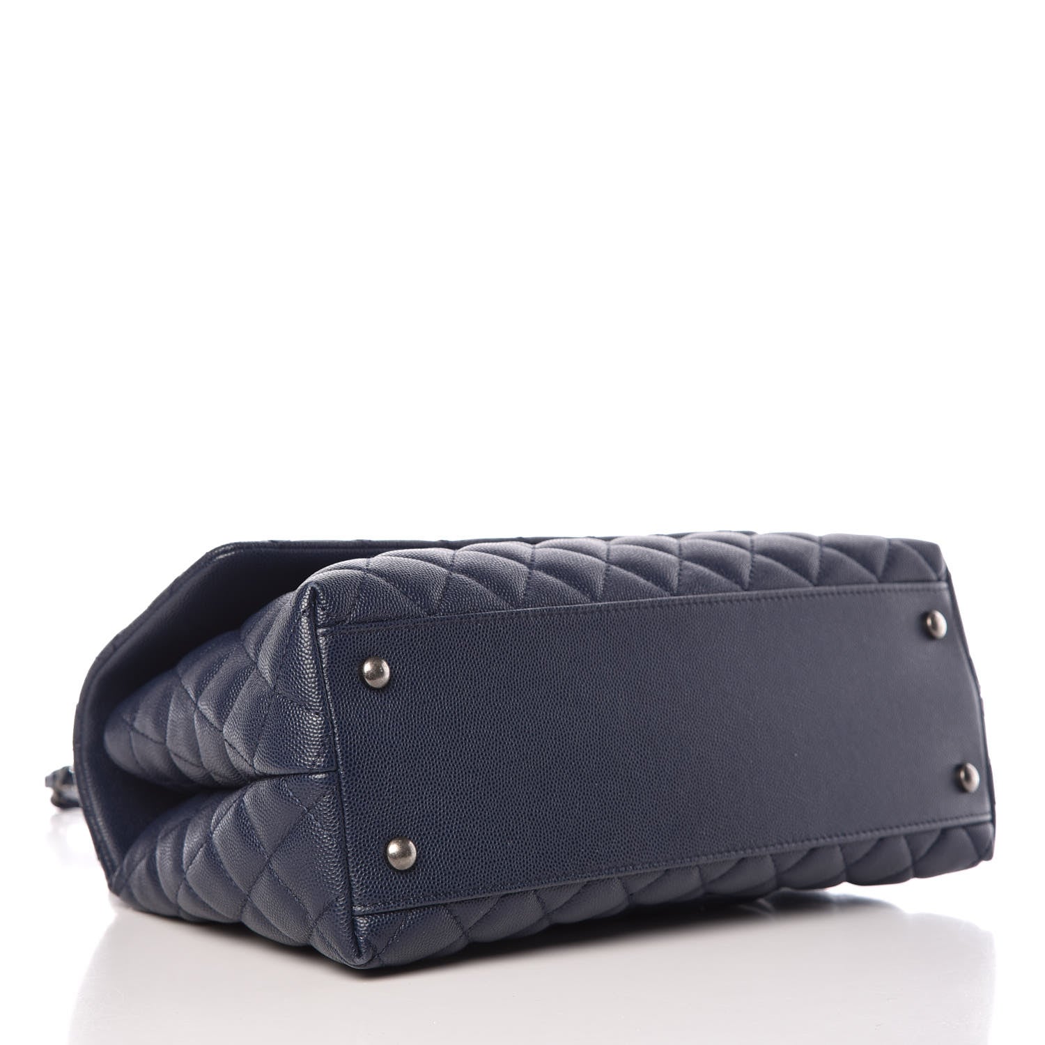 Chanel Caviar Quilted Small Coco Handle Flap Navy 4 of 9
