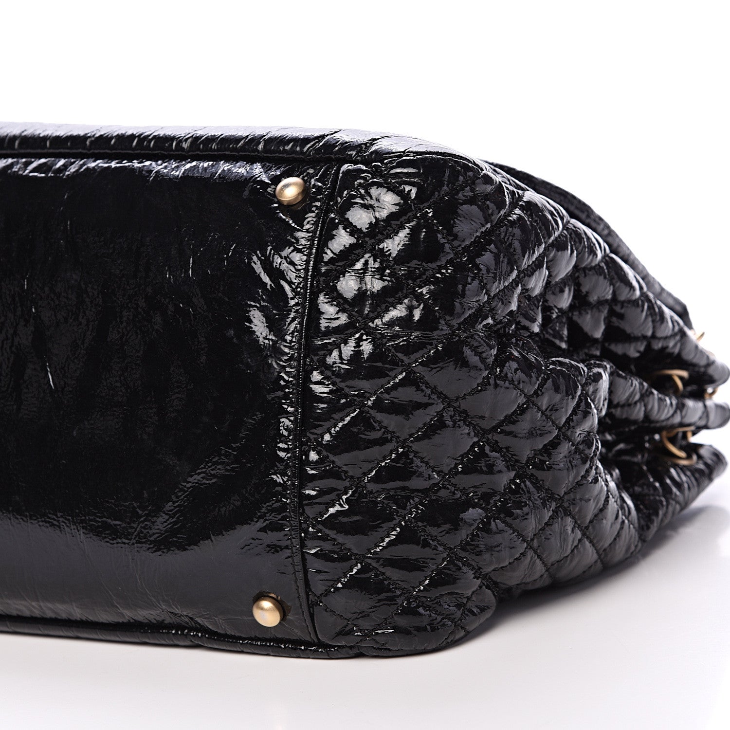 Chanel Vinyl XL Rock and Chain Flap Black 9 of 14