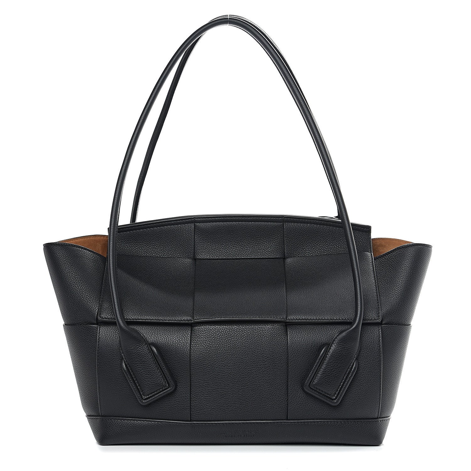 Bottega Veneta Grained Calfskin Maxi Intrecciato Medium Arco Black 1 of 8