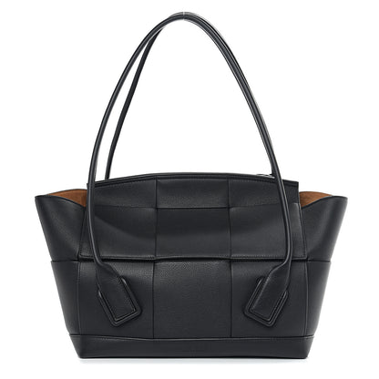 Bottega Veneta Grained Calfskin Maxi Intrecciato Medium Arco Black 1 of 8