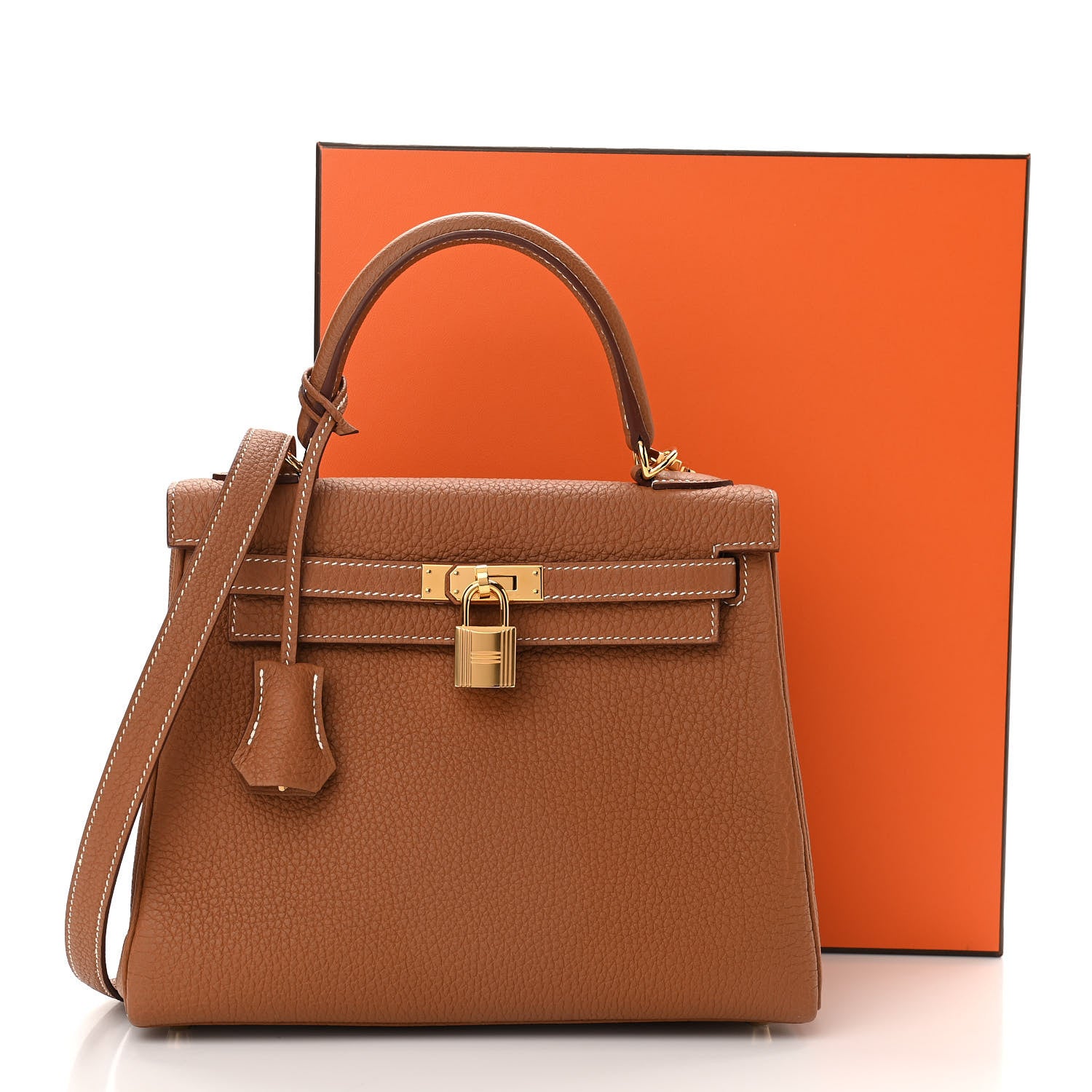 Hermes Togo Kelly Retourne 25 Gold 8 of 11