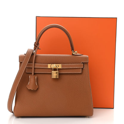 Hermes Togo Kelly Retourne 25 Gold 8 of 11