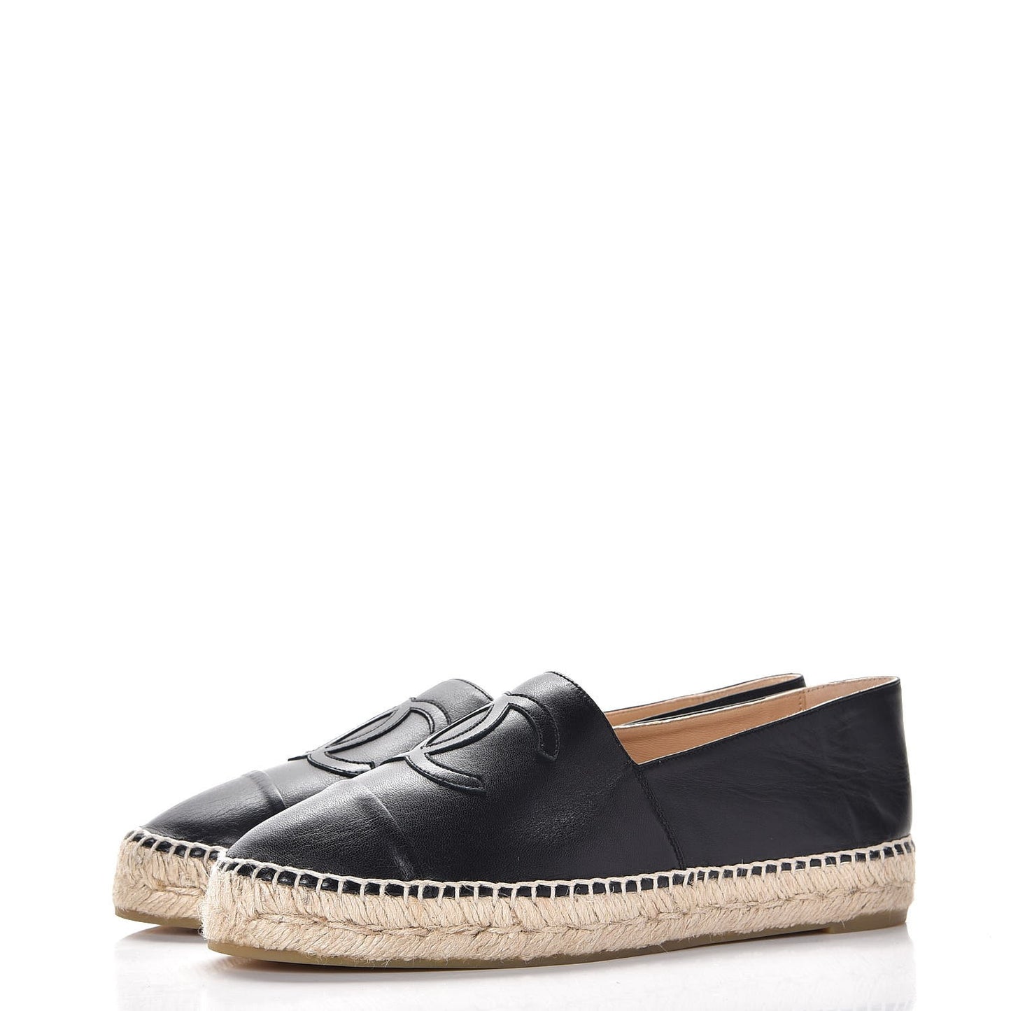 Lambskin CC Espadrilles 40 Black