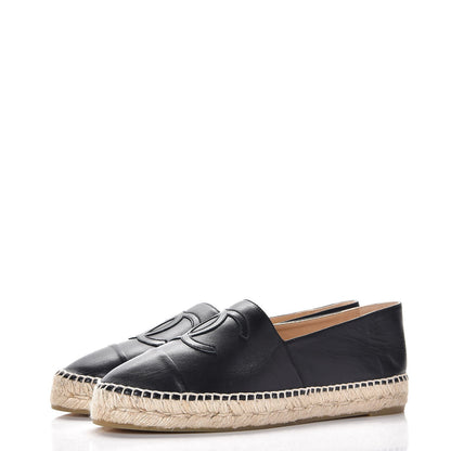 Chanel Lambskin CC Espadrilles 40 Black 3 of 8