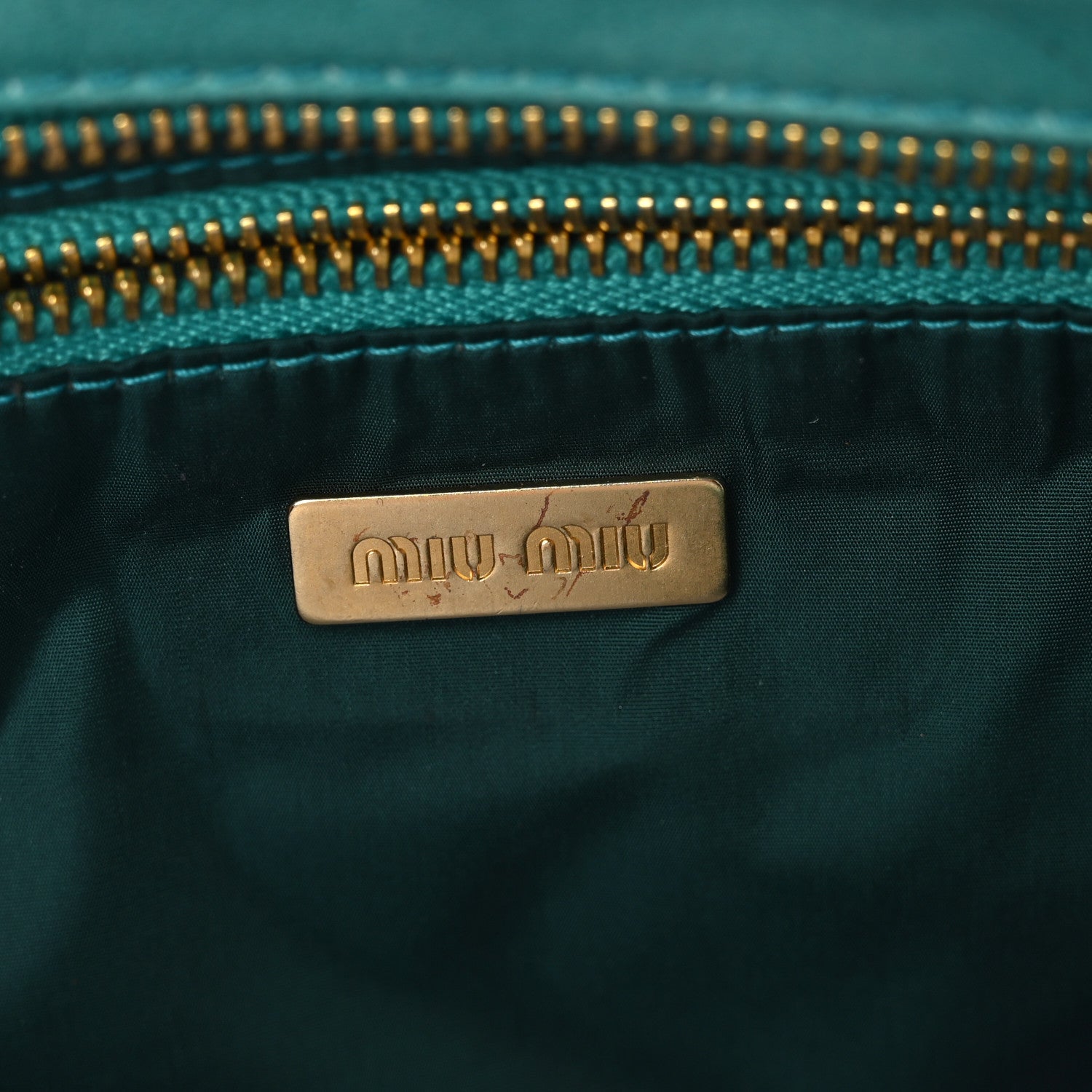Miu Miu Nappa Shoulder Bag Turchese 6 of 10