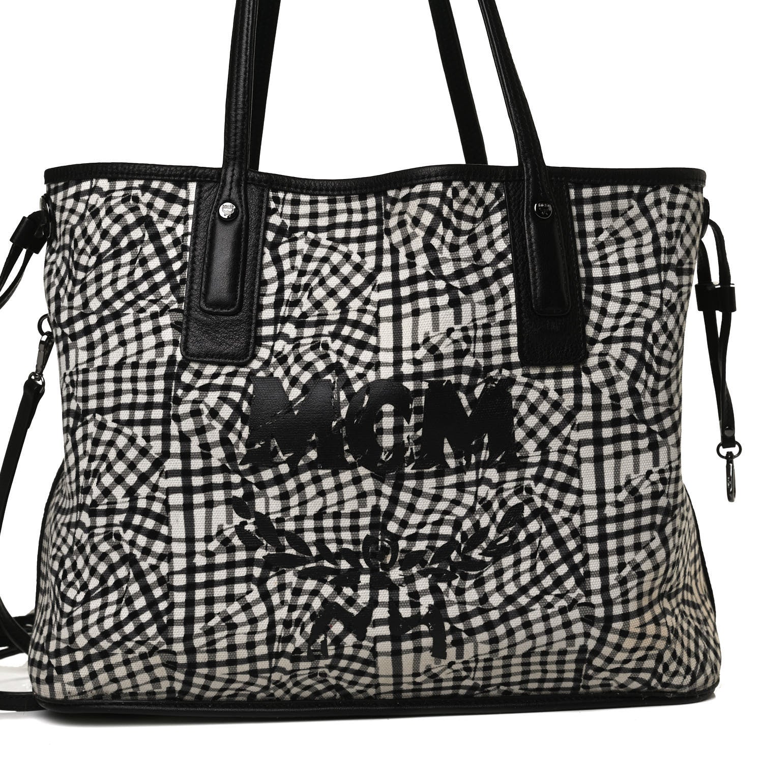 MCM Visetos Medium Liz Reversible Shopper Tote Black 20 of 20