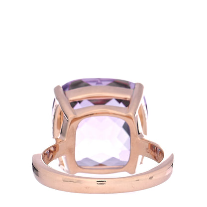 Tiffany 18K Rose Gold Amethyst Sparklers Cocktail Ring 52 6 3 of 8