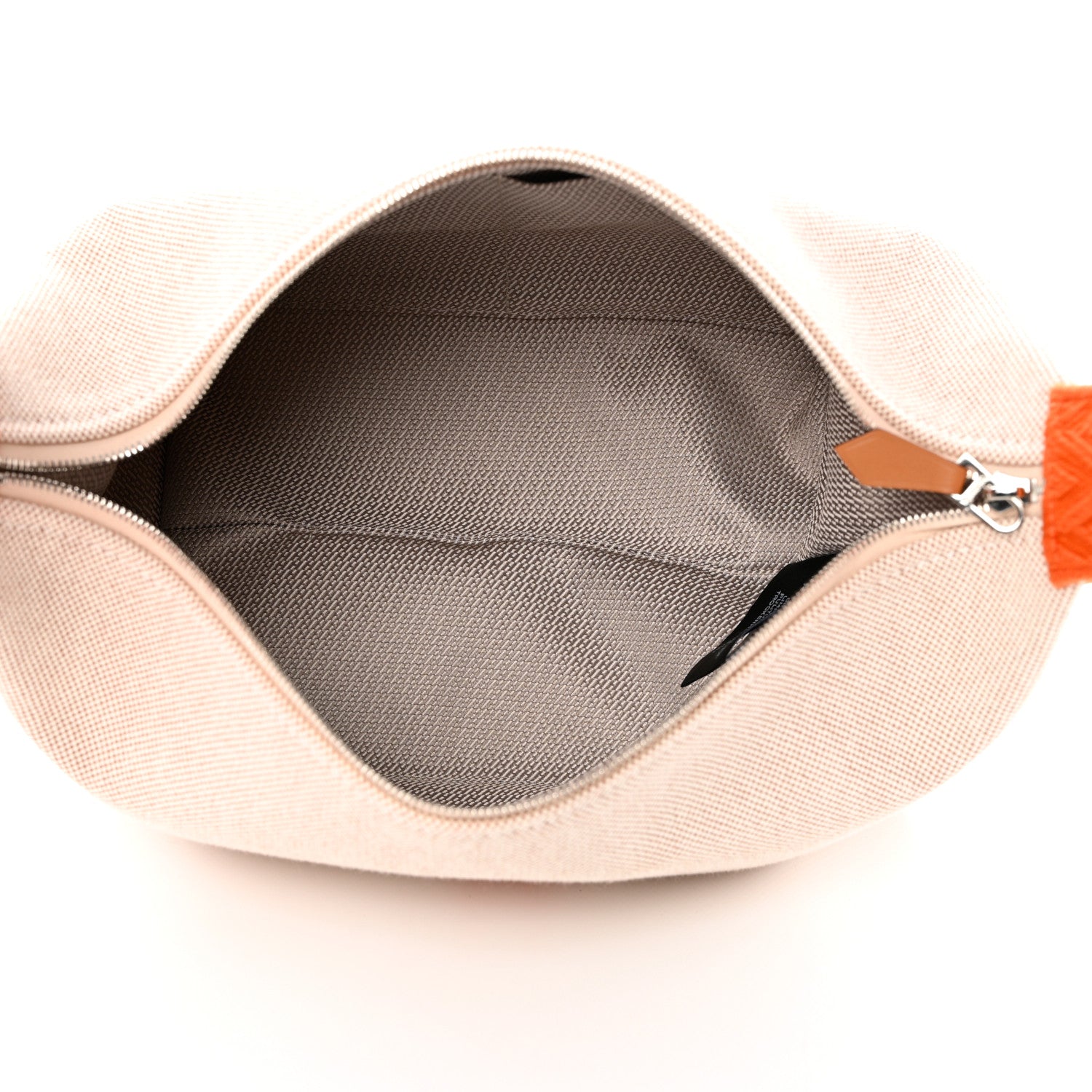 Hermes Canvas Small Bride-A-Brac Pouch Natural Orange 5 of 6
