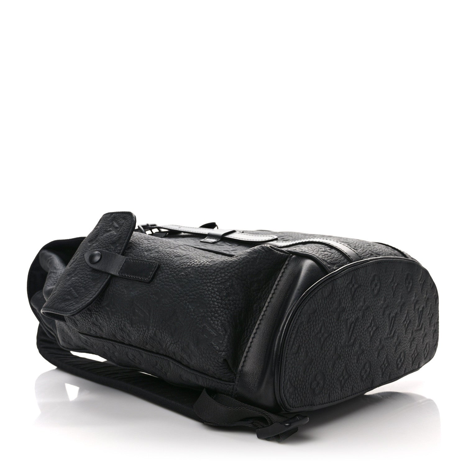 Louis Vuitton LOUIS VUITTON Taurillon Monogram Christopher MM Backpack Black 4 of 11