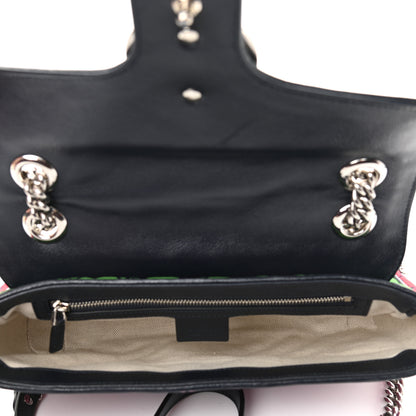 Gucci Monogram Multicolor Matelasse Diagonal Small GG Marmont Shoulder Bag Light Blue Pink Blue Green Red 6 of 11