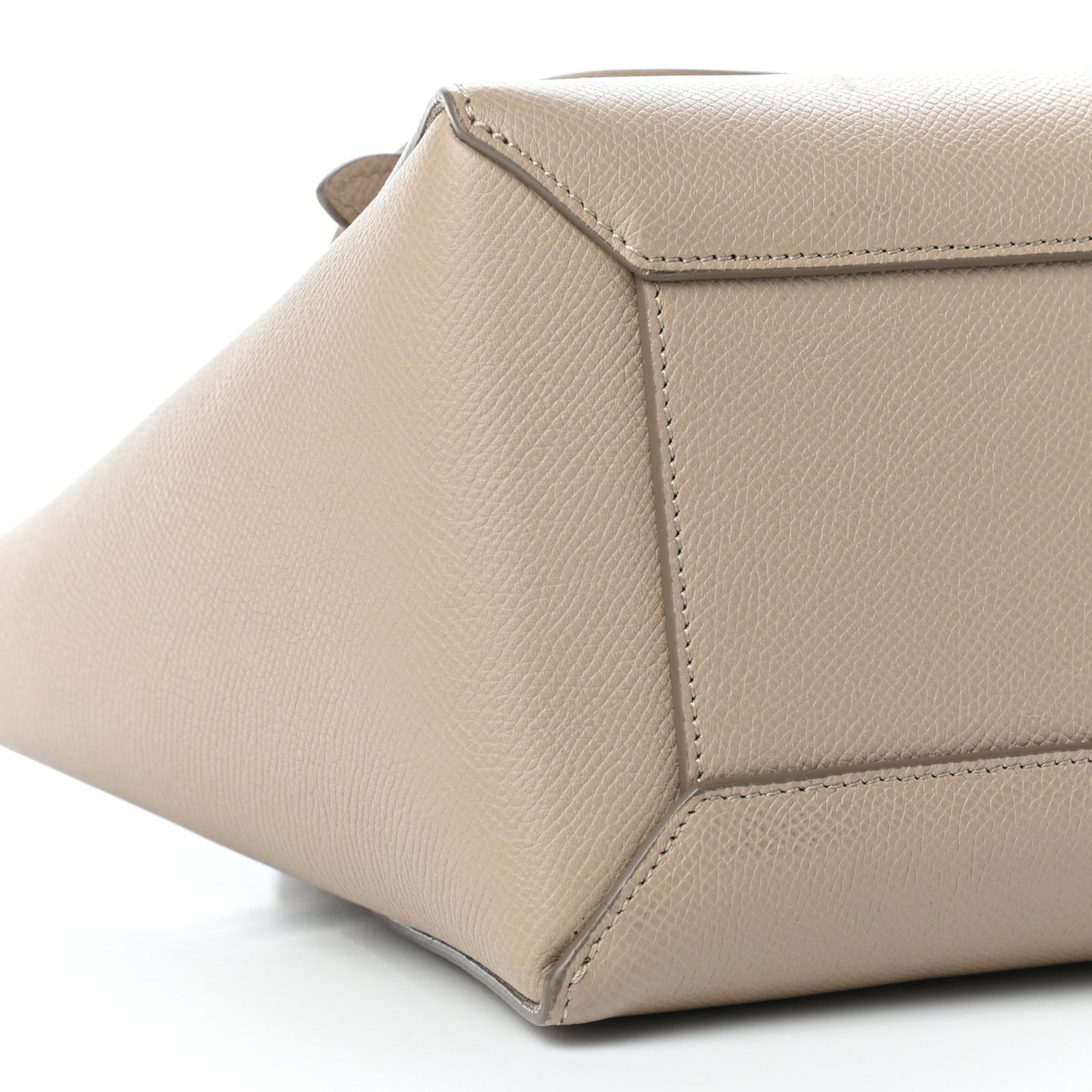 Grained Calfskin Micro Belt Bag Light Taupe