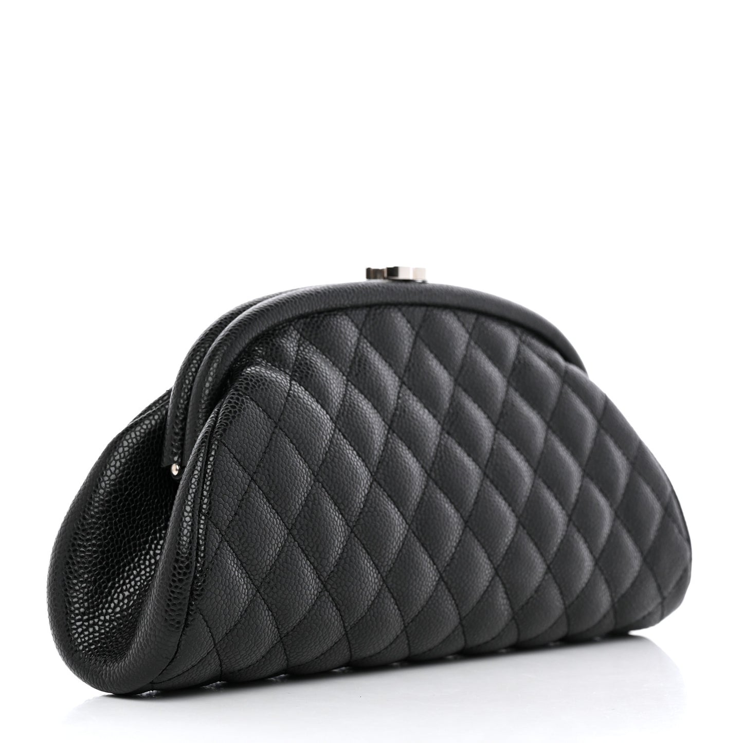 Caviar Quilted Timeless Clutch Black