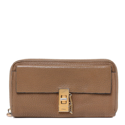 Chloe Grained Lambskin Drew Long Wallet with Flap Nut 1 of 15