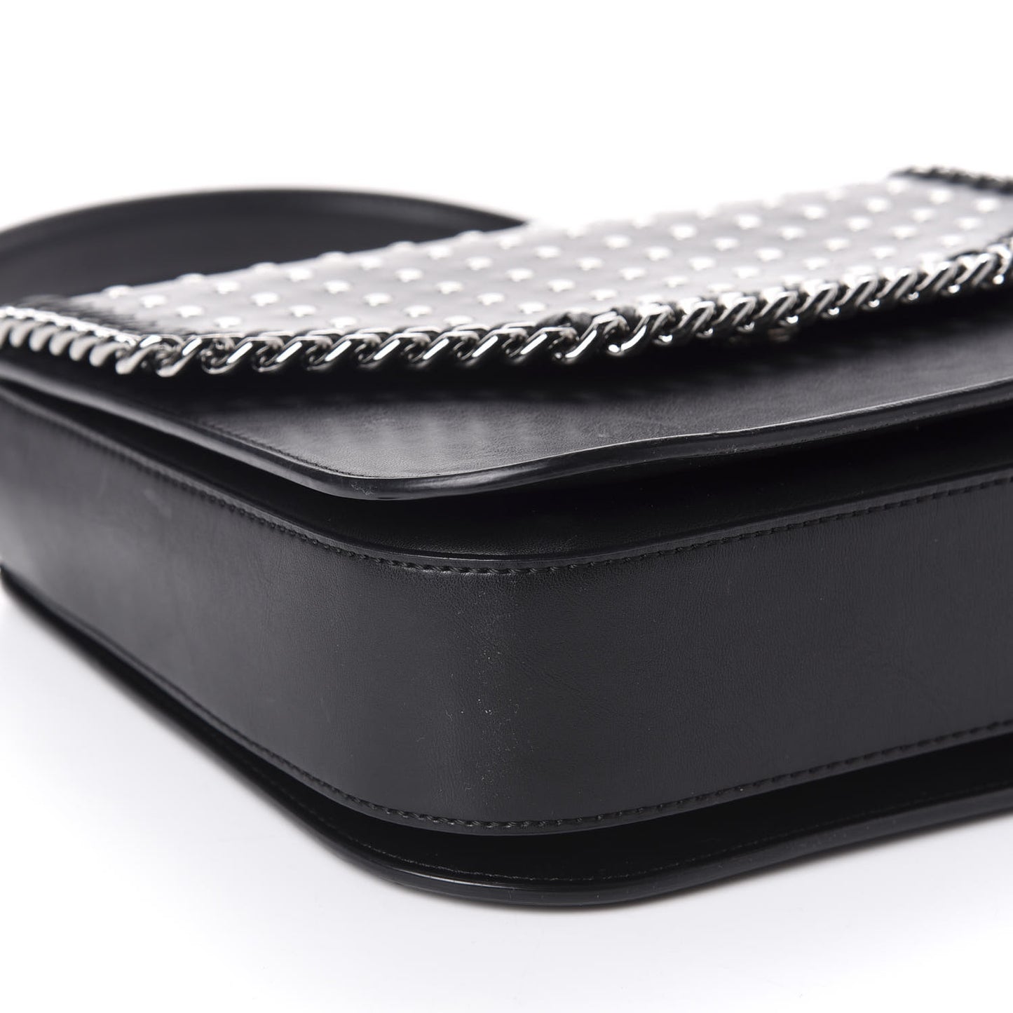 Eco Alter Nappa Studded Falabella Embellished Box Shoulder Bag Black