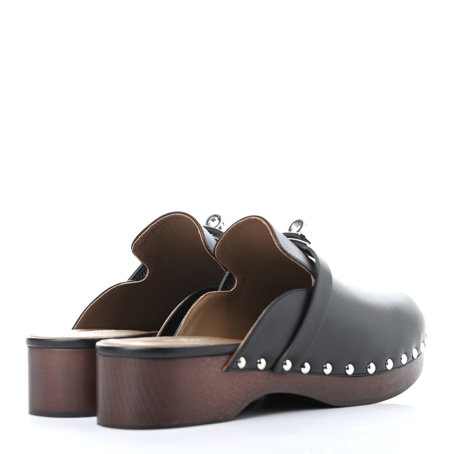 Calfskin Carlotta Mules 38 Black