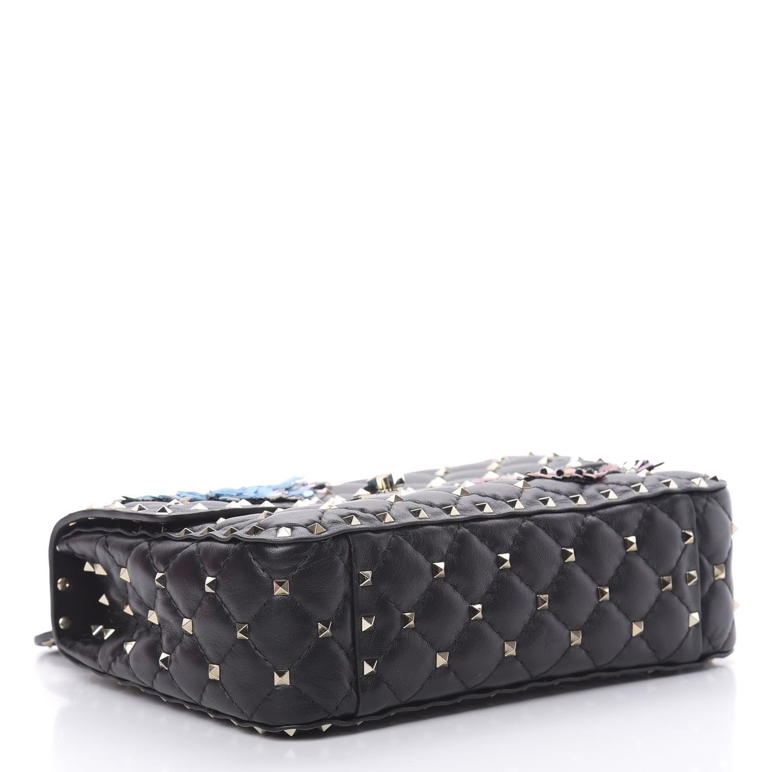 Valentino Garavani Nappa Butterfly Medium Rockstud Spike Shoulder Bag Black 4 of 12