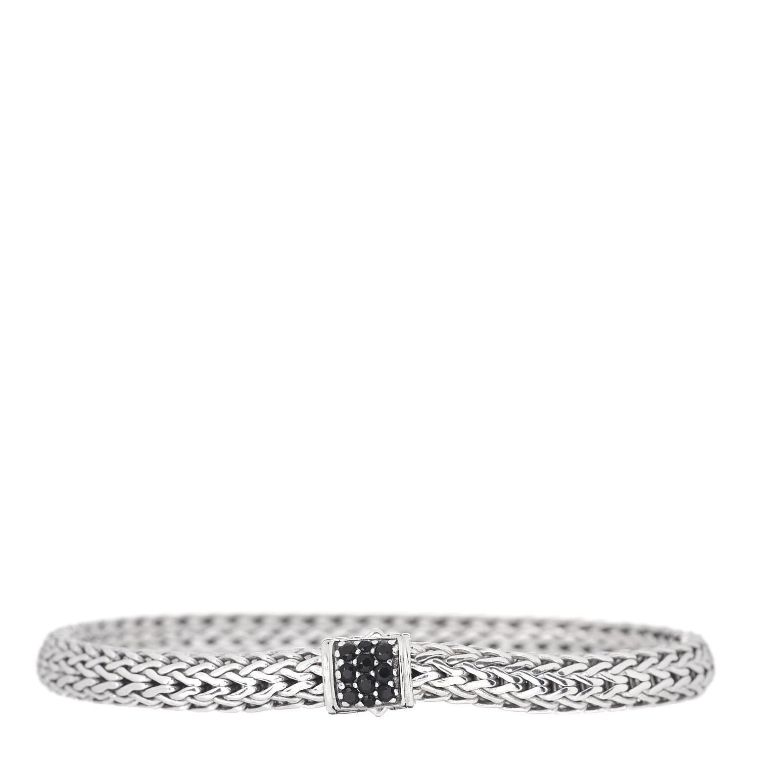 John Hardy Sterling Silver Black Sapphire 6.5mm Classic Chain Bracelet 1 of 4