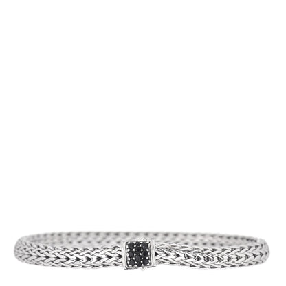 John Hardy Sterling Silver Black Sapphire 6.5mm Classic Chain Bracelet 1 of 4