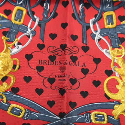 Hermes Silk Brides De Gala Love Pocket Square Canard Rouge Blanc 2 of 4