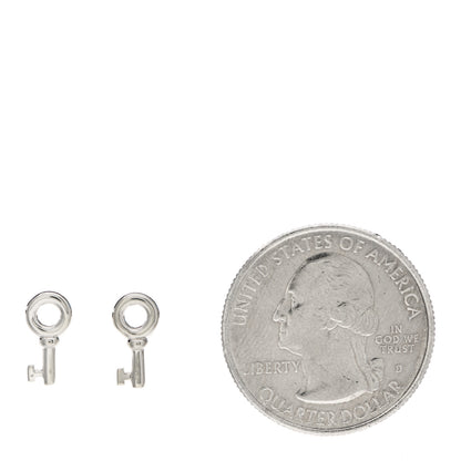 Tiffany Sterling Silver Key Earrings 2 of 4