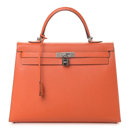 Hermes Epsom Kelly Sellier 35 Feu 1 of 13