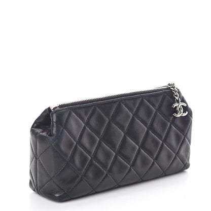 Chanel Lambskin Quilted Cosmetic Case Black 3 of 9