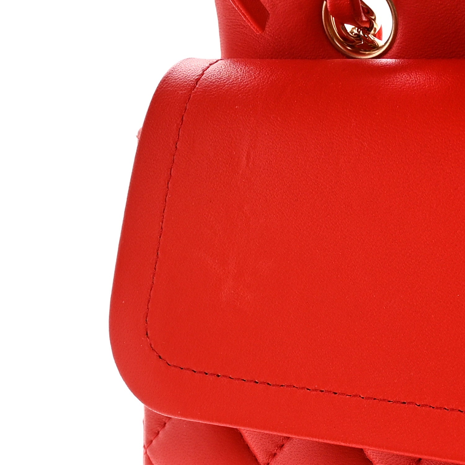 Chanel Lambskin Quilted Medium Double Flap Red 13 of 15