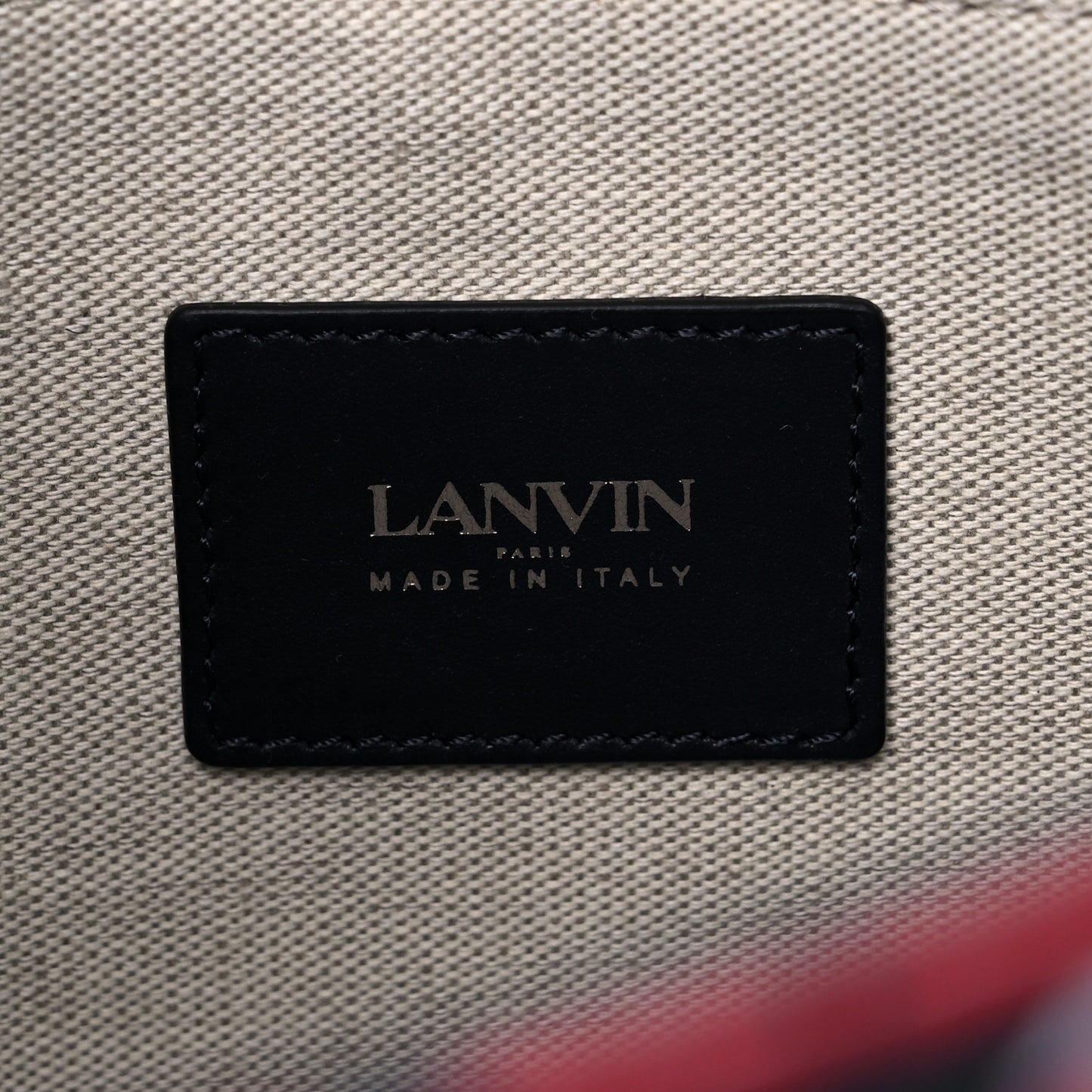 Calfskin Canvas 3D JL Printed In & Out Tote Red