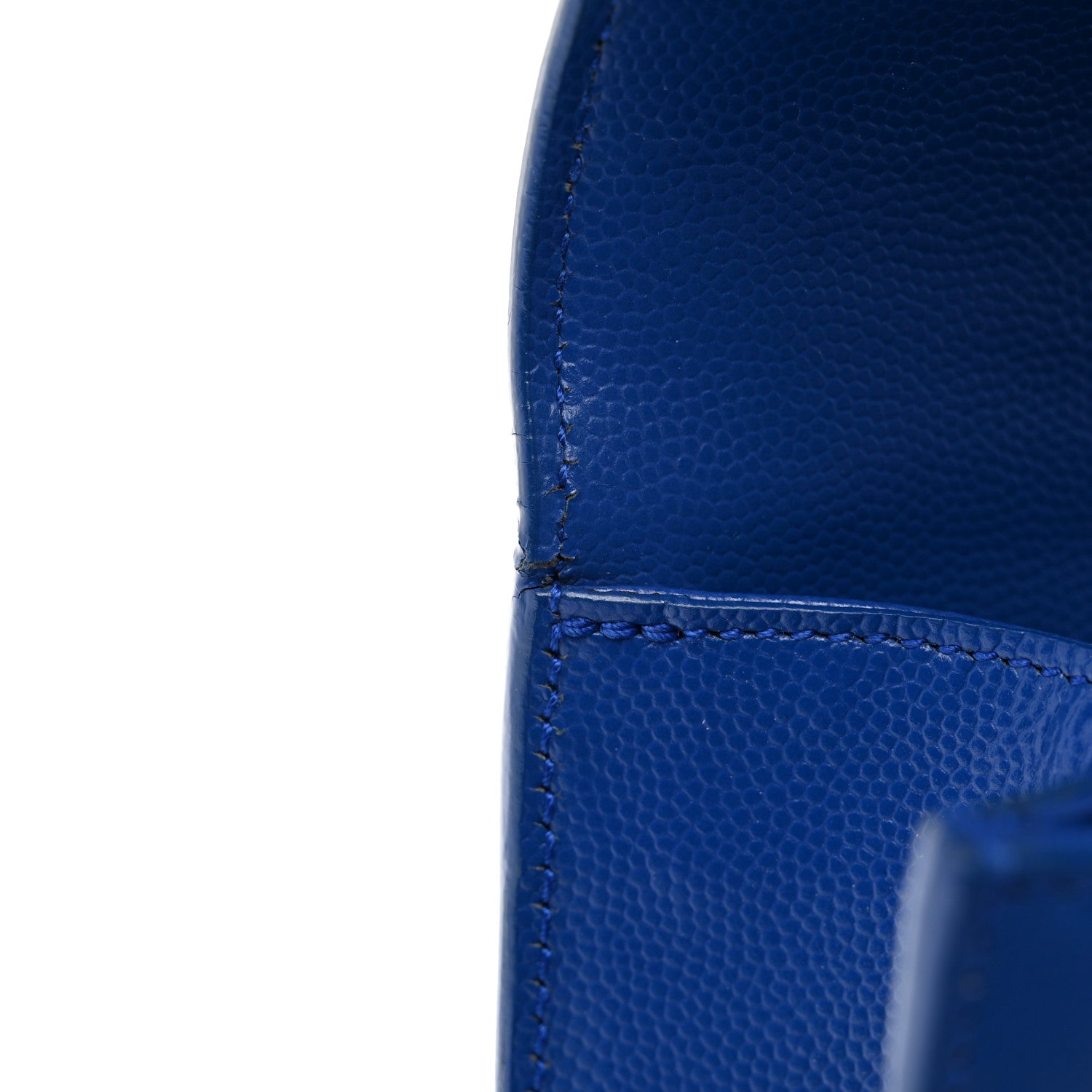 Saint Laurent Grain De Poudre Classic Monogram Cassandre Clutch Blue Majorelle 8 of 9