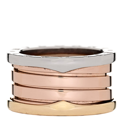 Bulgari 18K Rose White Yellow Gold B.Zero1 Four-Band Ring 51 5.75 3 of 7