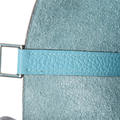 Hermes Taurillon Clemence Picotin Lock 18 PM Bleu Atoll 7 of 9
