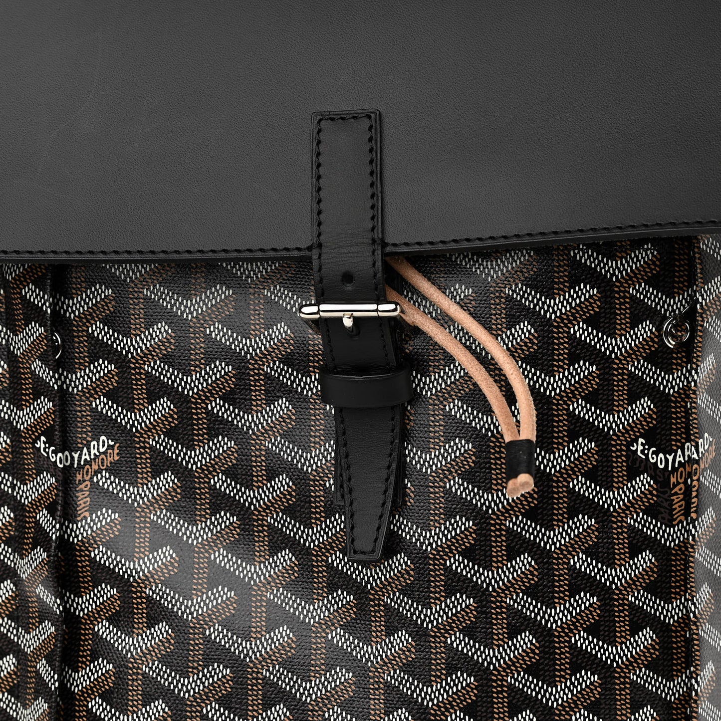 Goyardine Calfskin Alpin MM Backpack Black