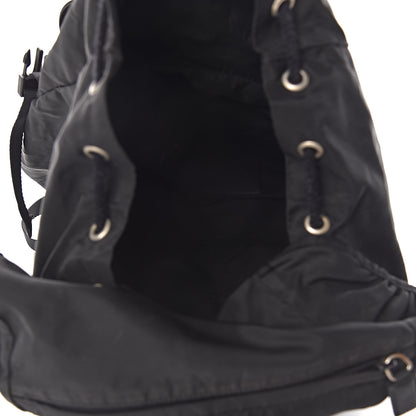 Prada Tessuto Nylon Montagna Double Buckle Backpack Black 5 of 9