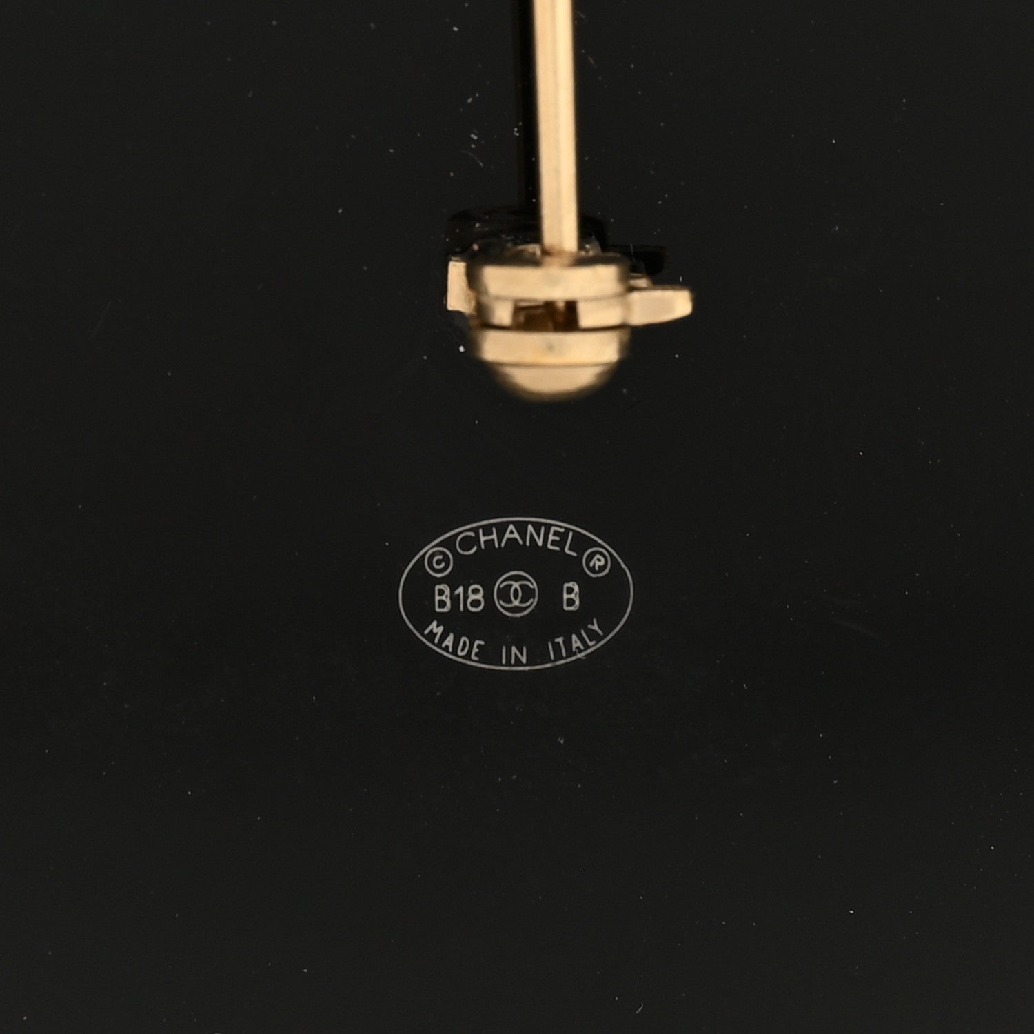 Chanel Resin Pearl Perfume Bottle CC Brooch Black Gold 3 of 3