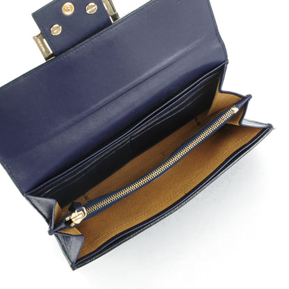 Fendi Patent Zucchino Continental Wallet Navy 5 of 9