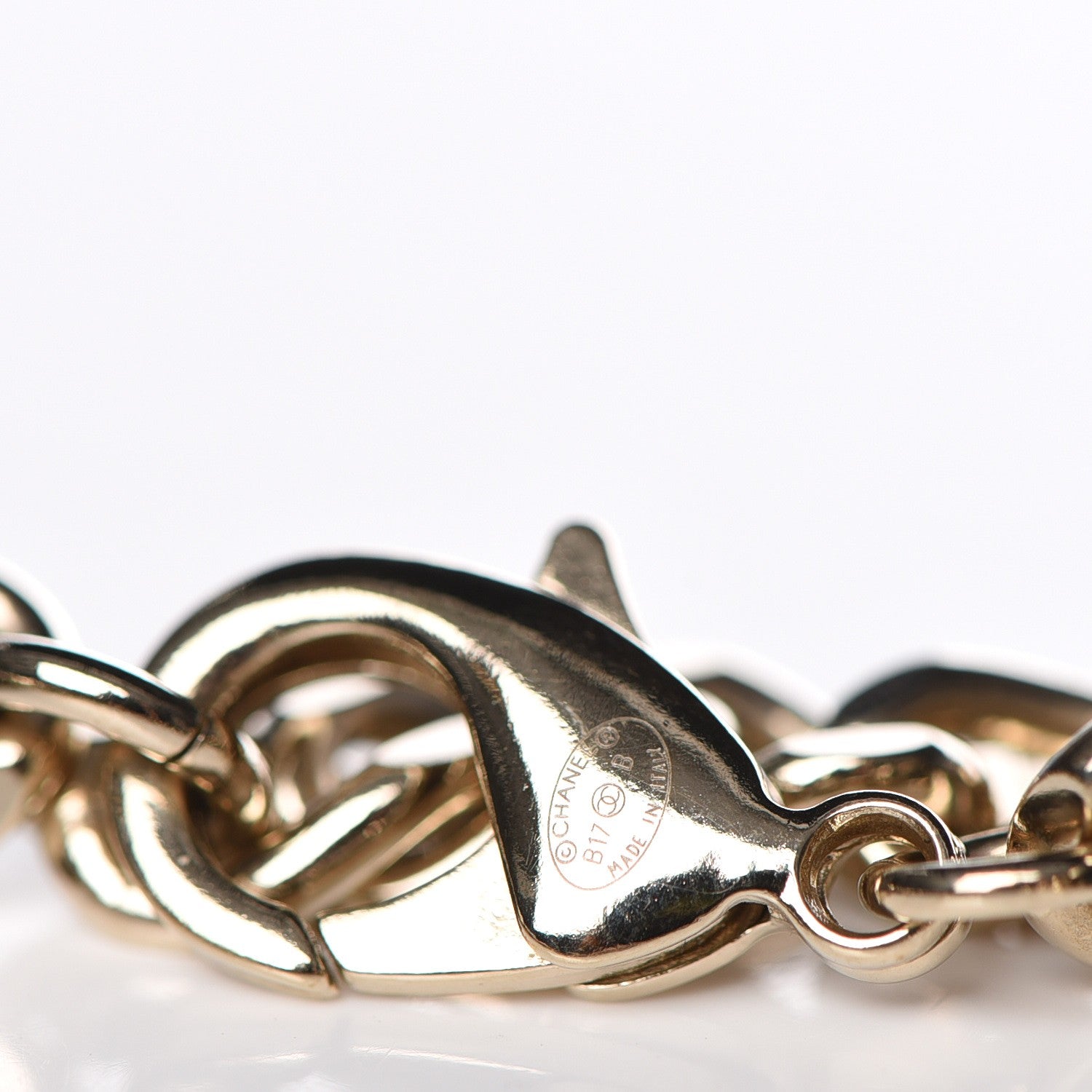 Chanel Lambskin Crystal CC Logo Charming Bracelet Gold Black 4 of 6