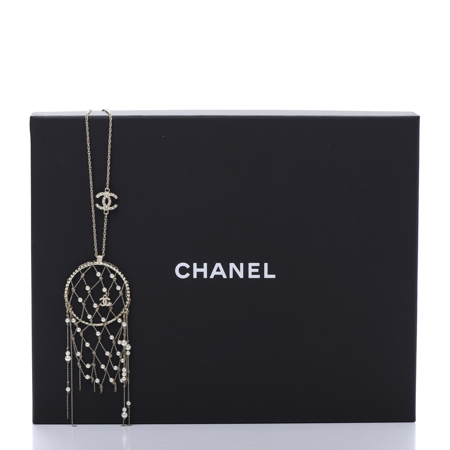 Chanel Pearl CC Dream Catcher Necklace Gold 7 of 7