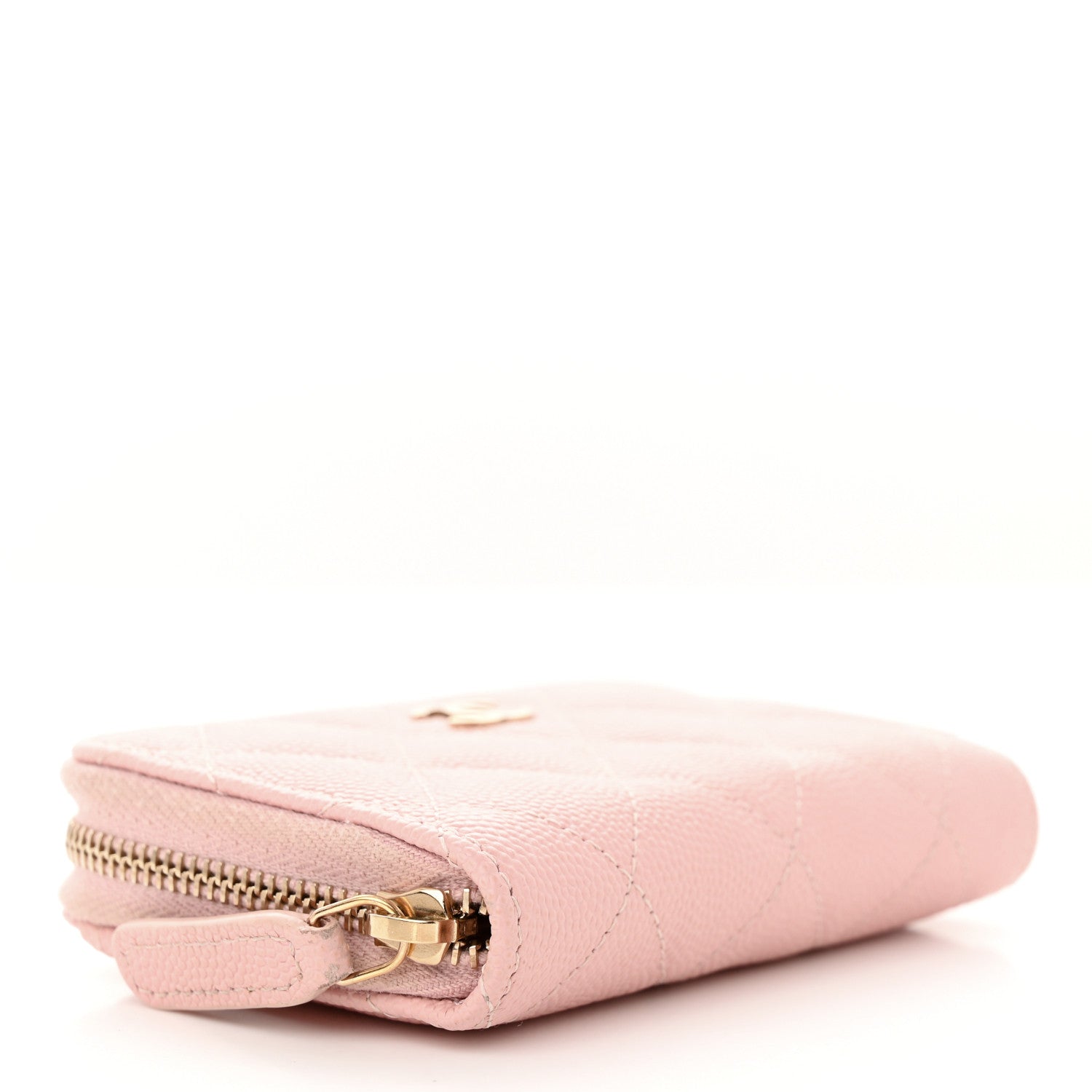 Chanel Caviar Quilted Zip Coin Purse Light Pink 4 of 8
