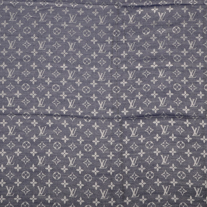 Louis Vuitton Silk Wool Monogram Denim Shawl Blue 1 of 5