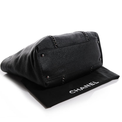 Chanel Metallic Deerskin Luxe Ligne Tote Black 4 of 7