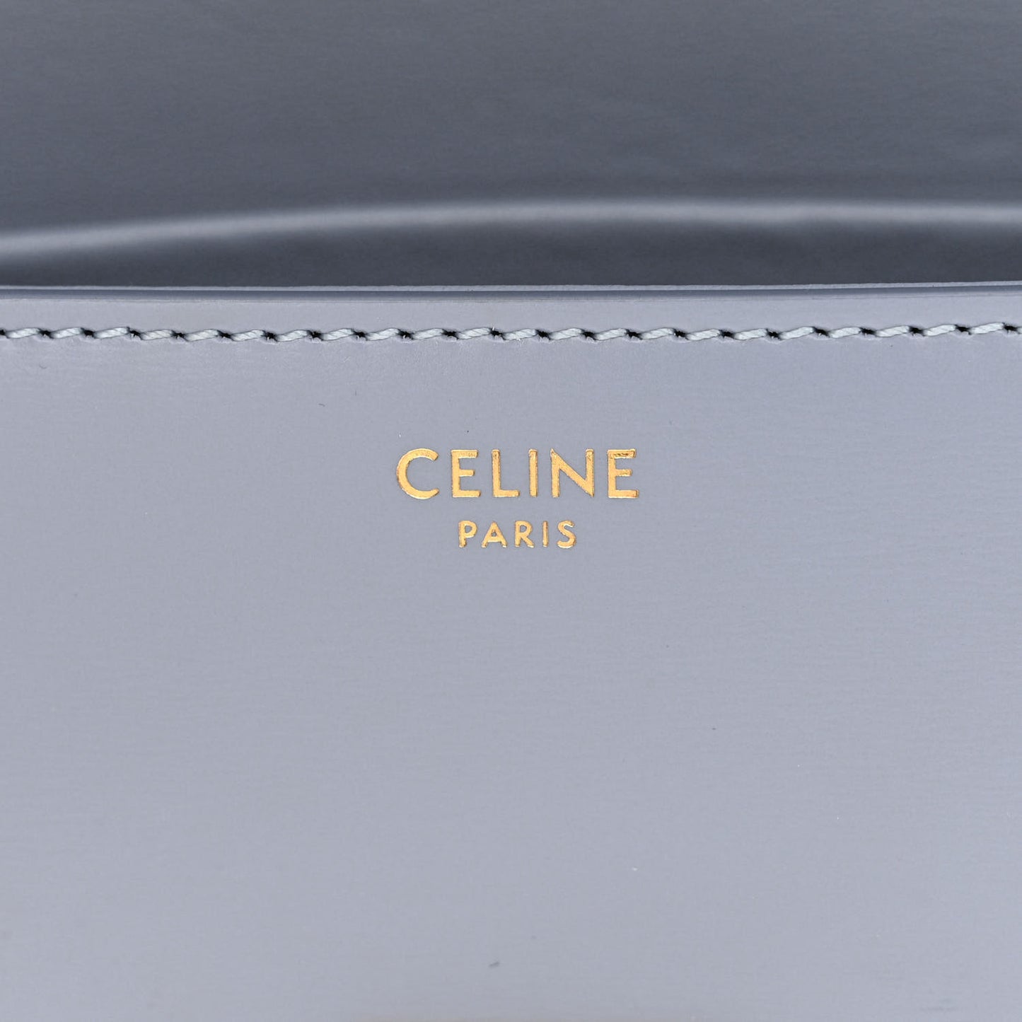Shiny Calfskin Triomphe Shoulder Bag Artic Blue