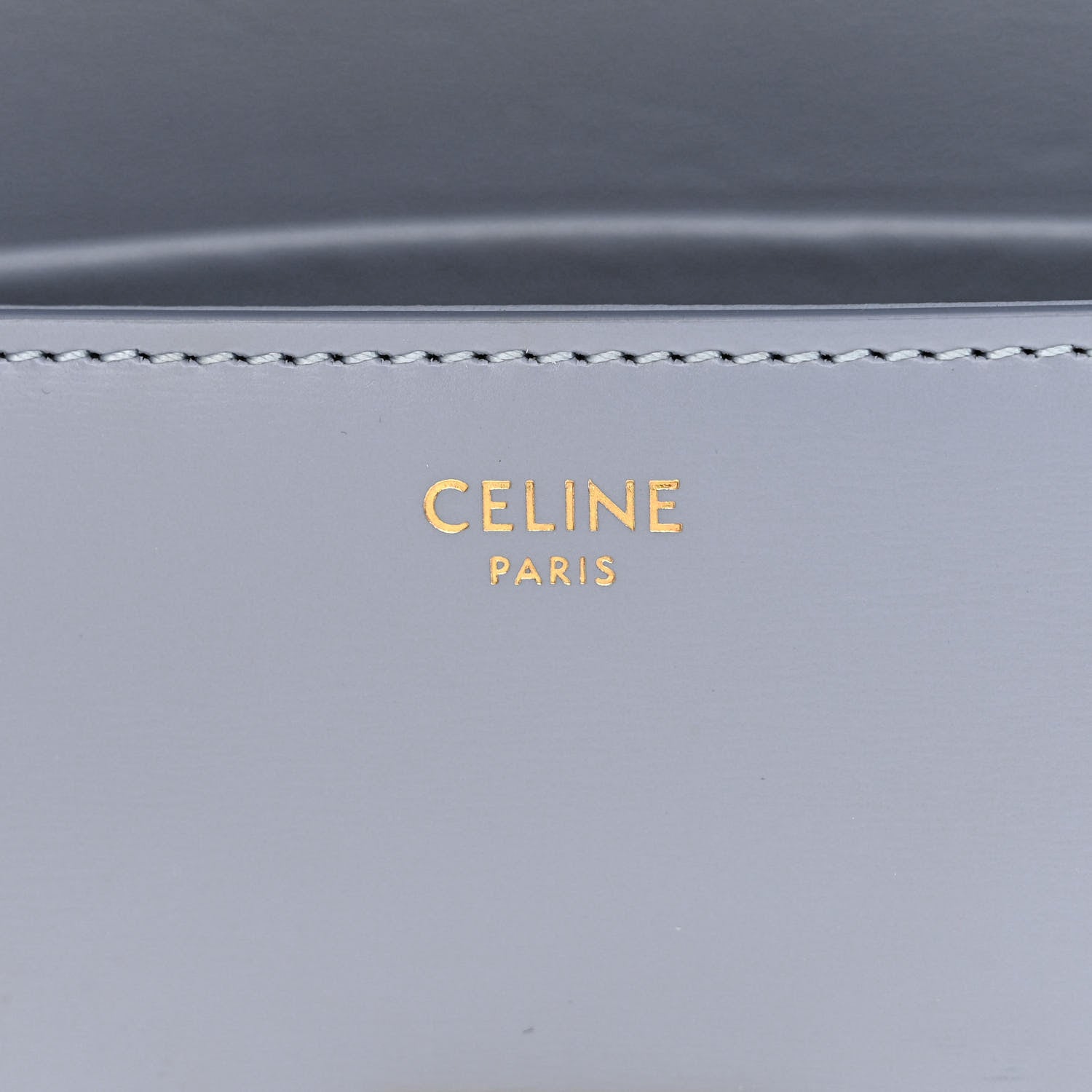 Celine Shiny Calfskin Triomphe Shoulder Bag Artic Blue 6 of 12