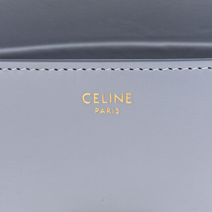Celine Shiny Calfskin Triomphe Shoulder Bag Artic Blue 6 of 12